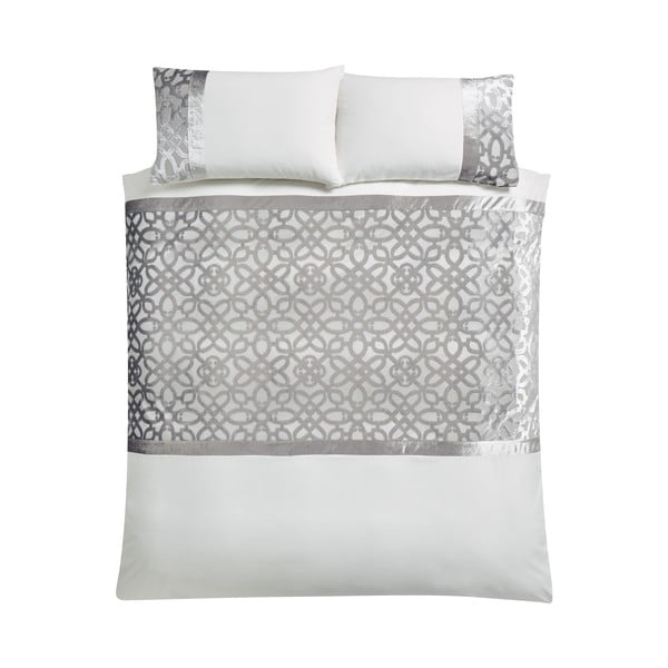 Béžovo-krémové sametové povlečení na dvoulůžko 200x200 cm Lattice Cut – Catherine Lansfield