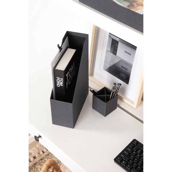 Kartonové organizéry v sadě 4 ks Hugo Canvas Paper Laminate – Bigso-image-2