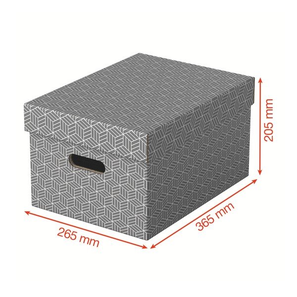 Sada 3 šedých úložných boxů Esselte Home, 26,5 x 36,5 cm-image-2