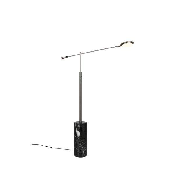 Černá/ve stříbrné barvě LED stojací lampa (výška 145 cm) Fiore – Trio Select-image-3