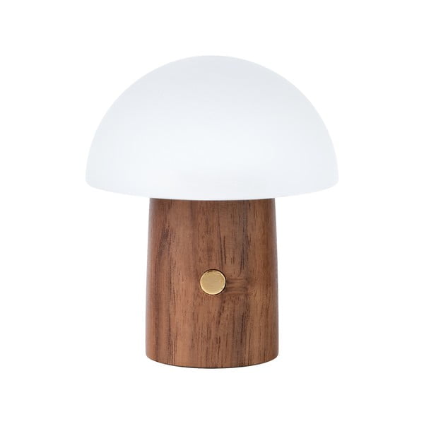 Bílá/v tmavě přírodní barvě LED stolní lampa (výška 7 cm) Alice Mushroom – Gingko