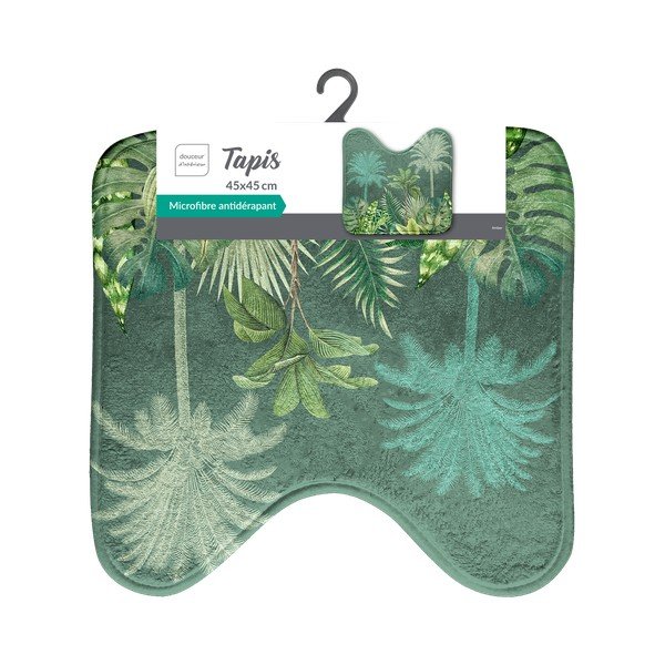 Zelená textilní WC koupelnová předložka 45x45 cm Vagabonde – douceur d'intérieur-image-2