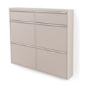 Taupe kovový výklopný botník 98x86x15 cm Billy – Spinder Design
