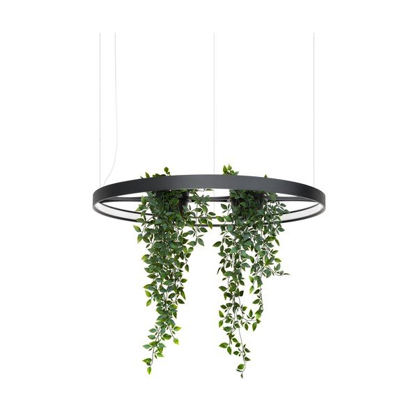 Černé hliníkové LED závěsné svítidlo ø 78 cm RIO – Thoro