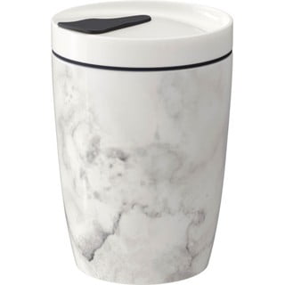 Šedo-bílý porcelánový cestovní hrnek Villeroy & Boch Like To Go, 290 ml
