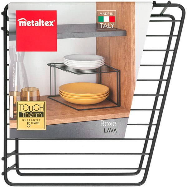 Černá přídavná police do kuchyňské skřínky Metaltex Boxe Lava-image-3
