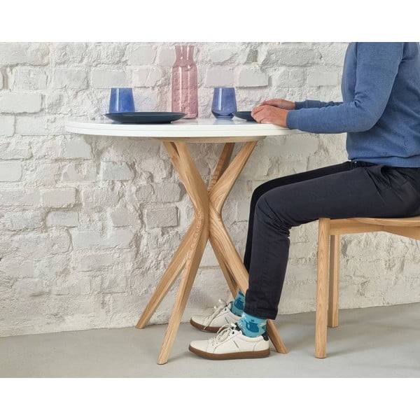 Kulatý rozkládací jídelní stůl 45x90 cm Jubi – Ragaba-image-1