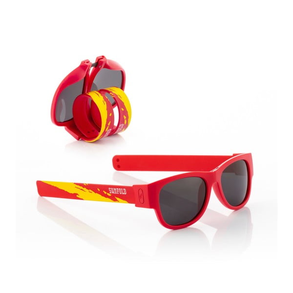Červené sluneční srolovatelné dětské brýle InnovaGoods Sunfold Kids Mondial Spain