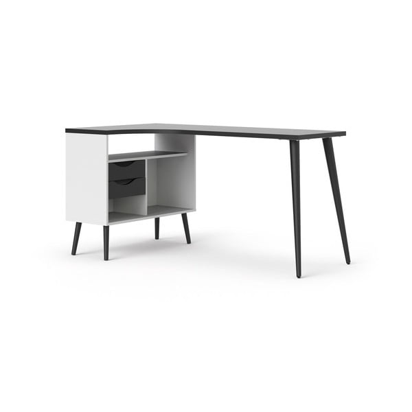 Pracovní stůl s černou deskou 145x81 cm Oslo - Tvilum