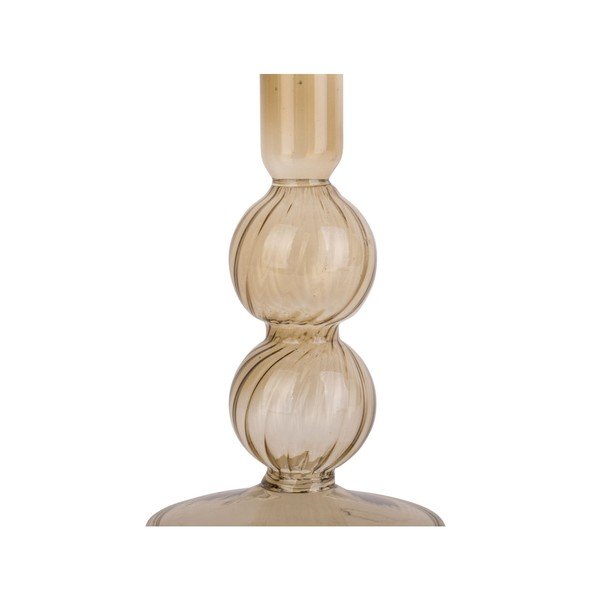 Světle hnědý skleněný svícen PT LIVING Swirl Bubbles-image-1