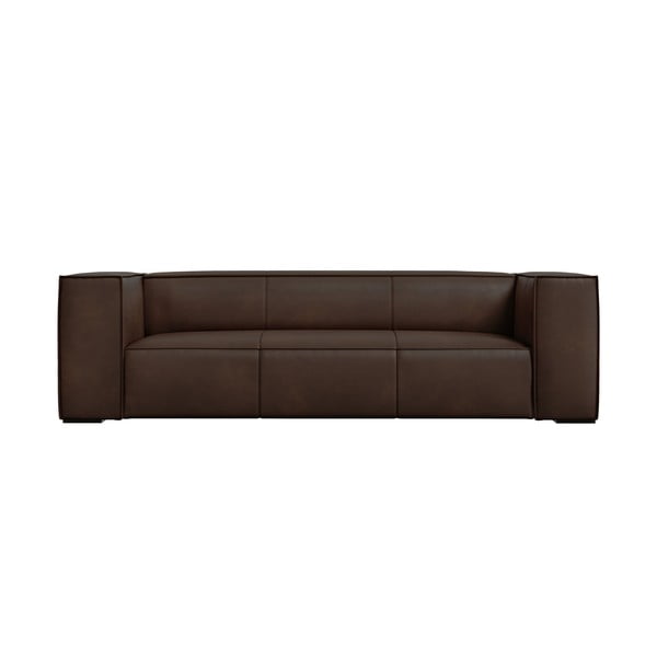 Tmavě hnědá kožená pohovka 227 cm Madame – Windsor & Co Sofas