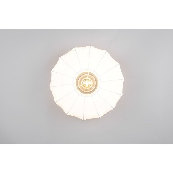 Bílé kovové stropní svítidlo s textilním stínidlem ø 40 cm Madleine – Reality-image-4