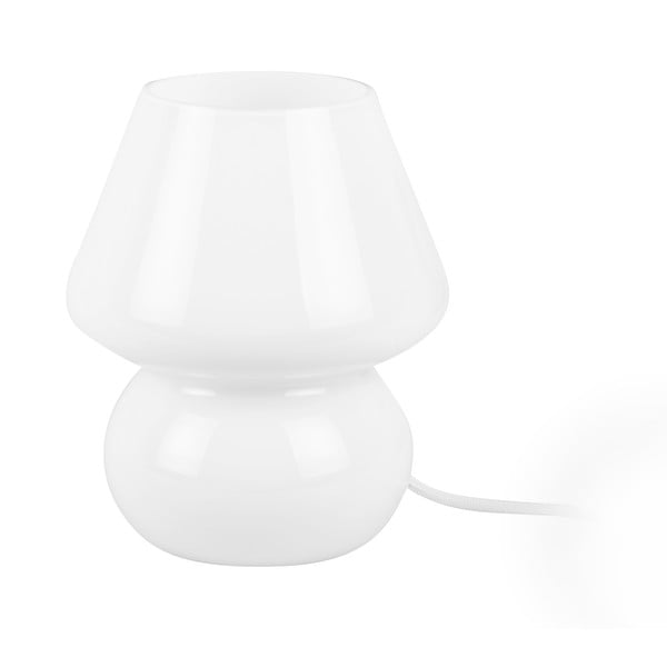 Bílá skleněná stolní lampa Leitmotiv Glass, výška 18 cm-image-2