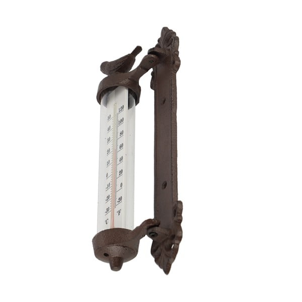 Litinový nástěnný teploměr Esschert Design Dekor Bird, výška 27,3 cm-image-3