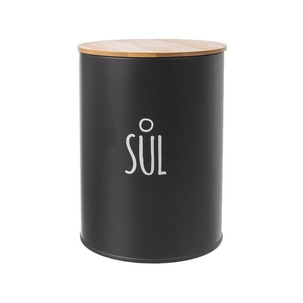 Cínová dóza na sůl sůl BLACK – Orion-image-1