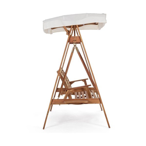 Dřevěná zahradní houpačka v přírodní barvě Noemi – Bizzotto-image-3