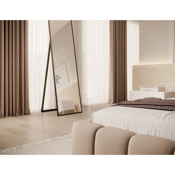 Světle hnědá čalouněná jednolůžková postel s úložným prostorem s roštem 90x200 cm Lamica – ELTAP-image-3