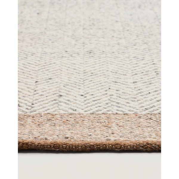 Béžový oboustranný/ručně tkaný vlněný běhoun 80x200 cm Nifelia – Kave Home-image-3