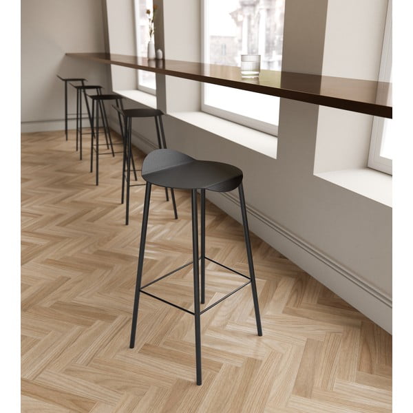 Černá kožená barová židle Flamingo Bull – LIND DNA-image-3