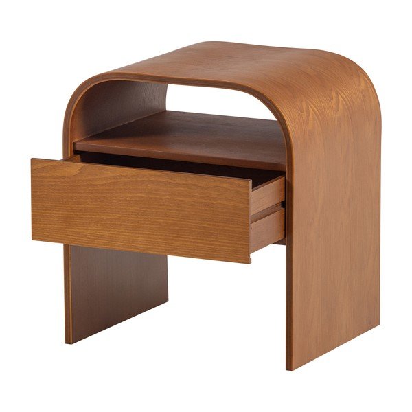 Noční stolek s poličkami v přírodní barvě Momo – WOOOD-image-2