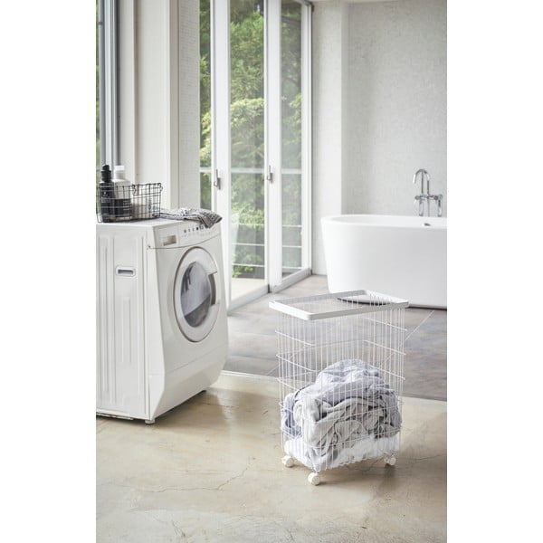 Bílý kovový koš na prádlo 55 l Tower – YAMAZAKI-image-3