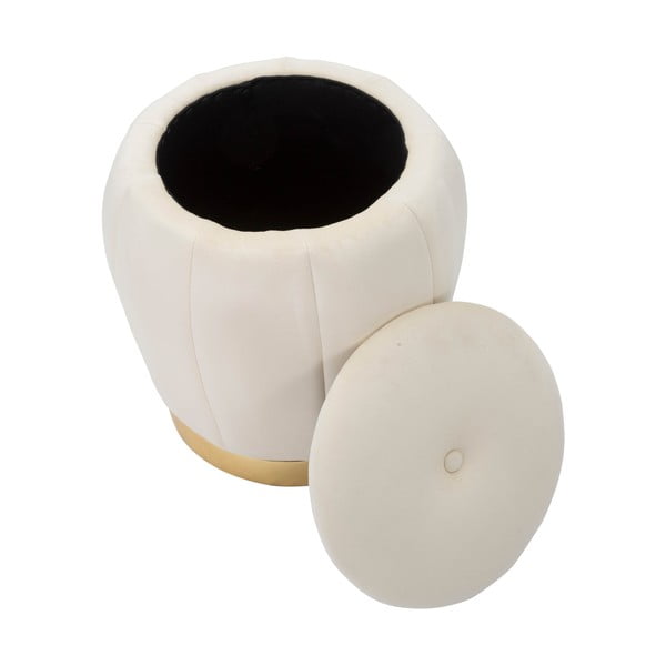 Krémový sametový taburet Paris – Mauro Ferretti-image-4