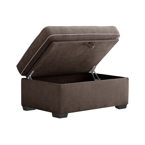 Hnědý puf s úložním prostorem Jalouse Maison Serena-image-2