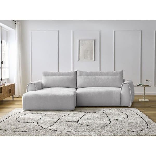 Světle šedá rohová pohovka Aden – Bobochic Paris-image-1