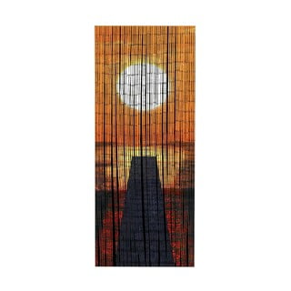 Oranžový bambusový závěs do dveří 200x90 cm Sunset - Maximex