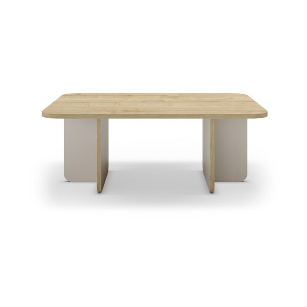 Konferenční stolek s deskou v dubovém dekoru v krémovo-přírodní barvě 56x100 cm Hillary – Marckeric