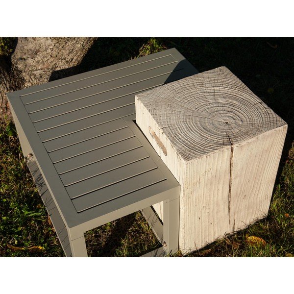 Bílý zahradní odkládací stolek Ezeis Ecotop, 35 x 35 cm-image-3