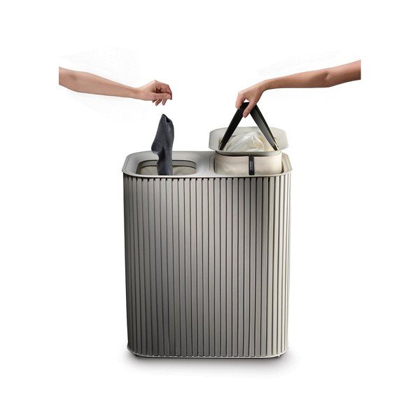 Béžový bambusový koš na prádlo 2x45 l Tota Luxe – Joseph Joseph-image-4