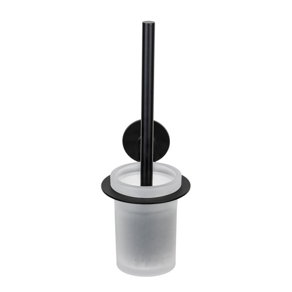 Matně černá samodržící skleněná WC štětka Bivio – Wenko-image-2