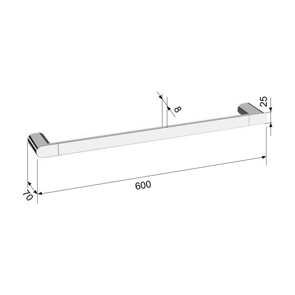 Matně černý nástěnný mosazný držák na ručníky Flori – Sapho-image-1