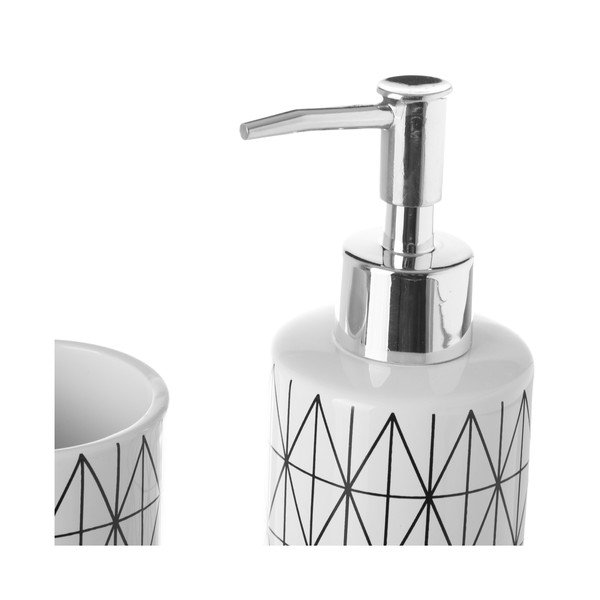 Set keramického kelímku a dávkovače na mýdlo Unimasa Geometry-image-1