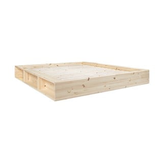 Dvoulůžková postel z masivního dřeva s úložným prostorem Karup Design Ziggy, 140 x 200 cm