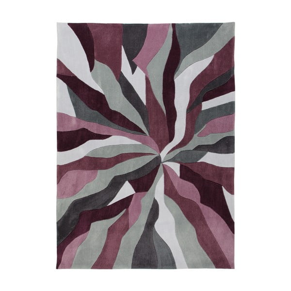 Šedo-fialový koberec Flair Rugs Splinter Purple, 80 x 150 cm