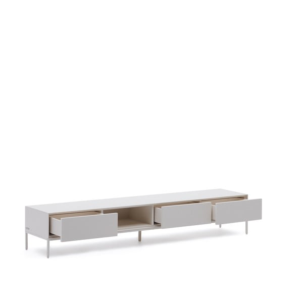 Bílý TV stolek 195x35 cm Vedrana – Kave Home-image-3