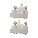 Bílé rohové samodržící plastové koupelnové poličky v sadě 2 ks EasyStore - Joseph Joseph