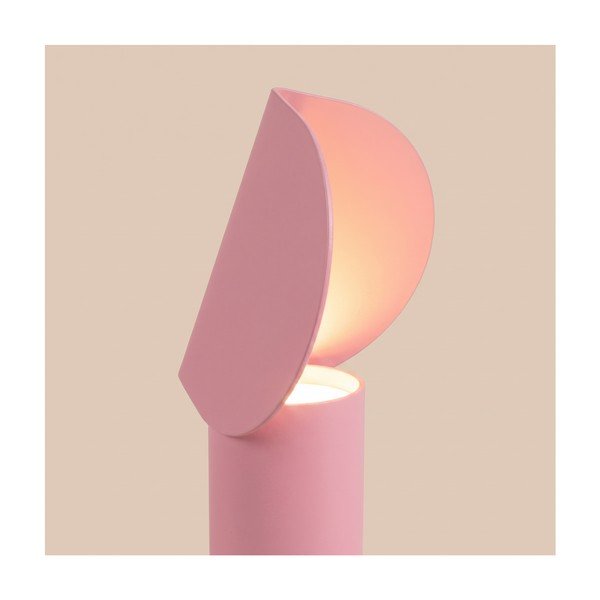 Růžová hliníková LED stolní lampa (výška 15 cm) BISCUIT – Thoro-image-2