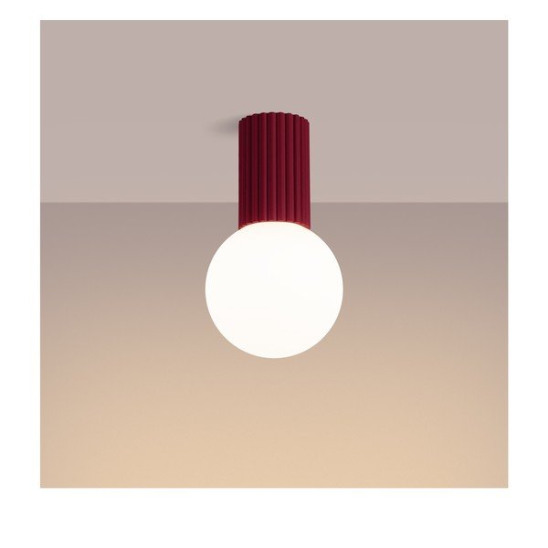 Vínové stropní svítidlo se skleněným stínidlem ø 12 cm Orbital – Sollux-image-2