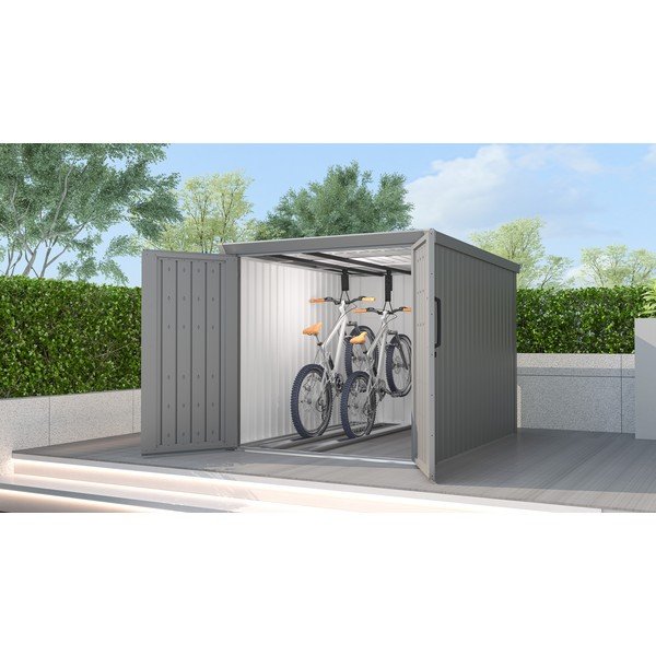 Šedá zahradní skříň Avocado B – Rojaplast-image-2