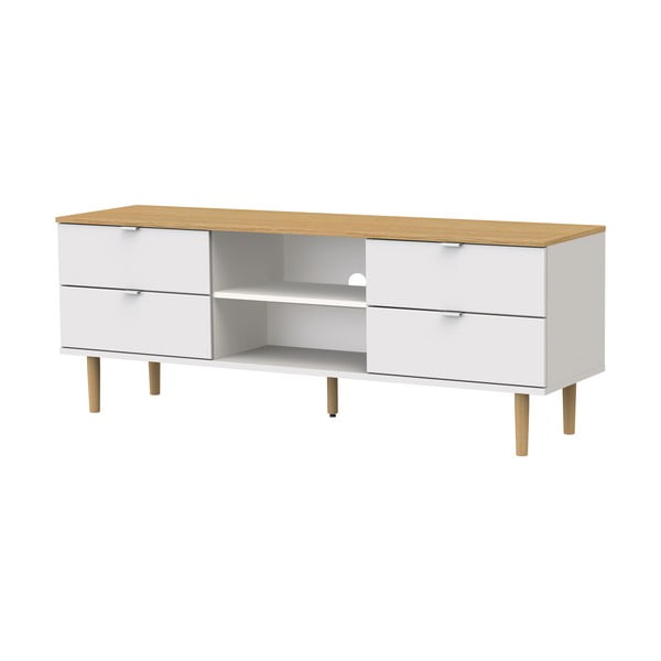 TV stolek v dekoru dubu v bílo-přírodní barvě 162x61 cm Skagen – Tenzo-image-2