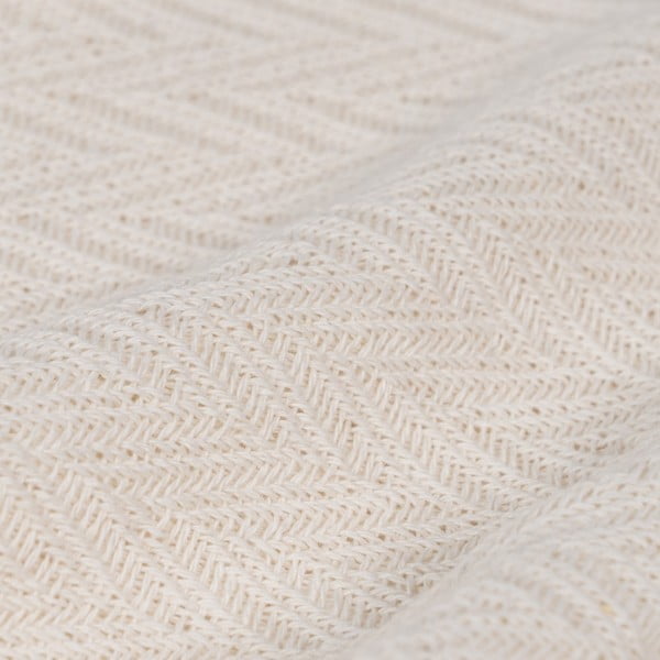 Krémový přehoz z recyklované bavlny 180x260 cm Spike – Ixia-image-2