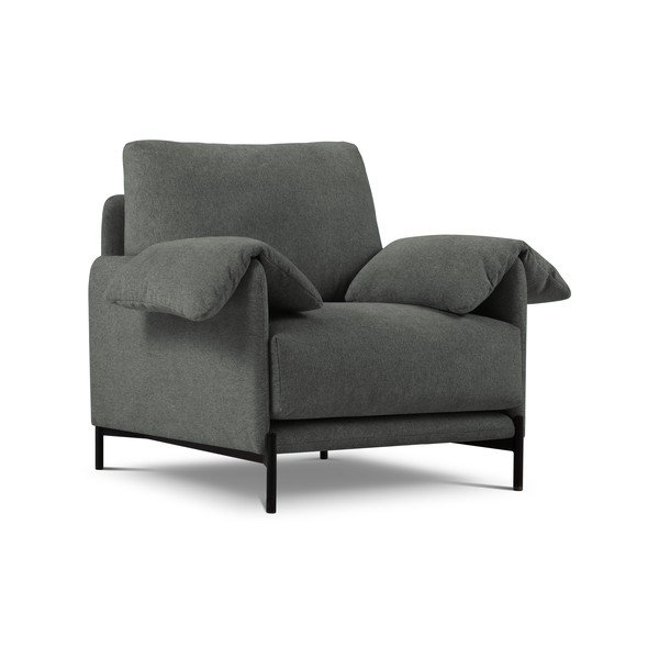 Tmavě šedé křeslo Interieurs 86 Zoe-image-2