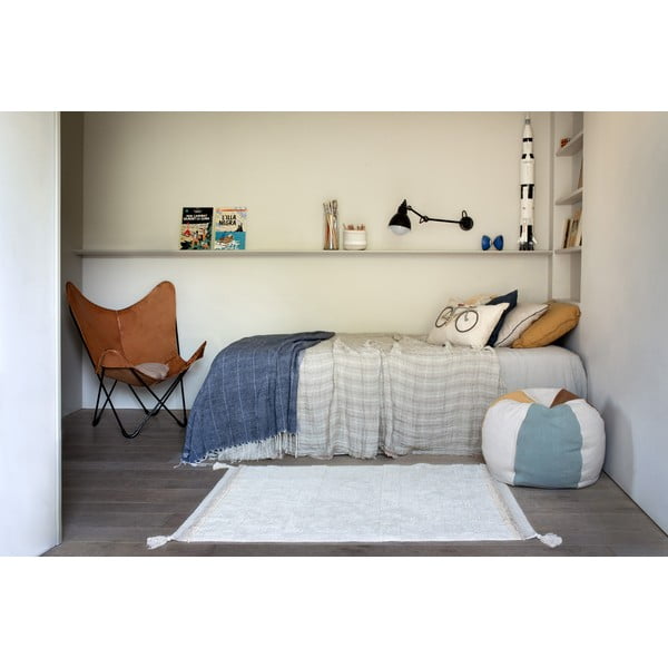 Krémový pratelný ručně tkaný bavlněný koberec 120x160 cm Bloom Natural – Lorena Canals-image-1