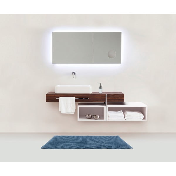 Modrá koupelnová předložka Wenko Mona-image-1