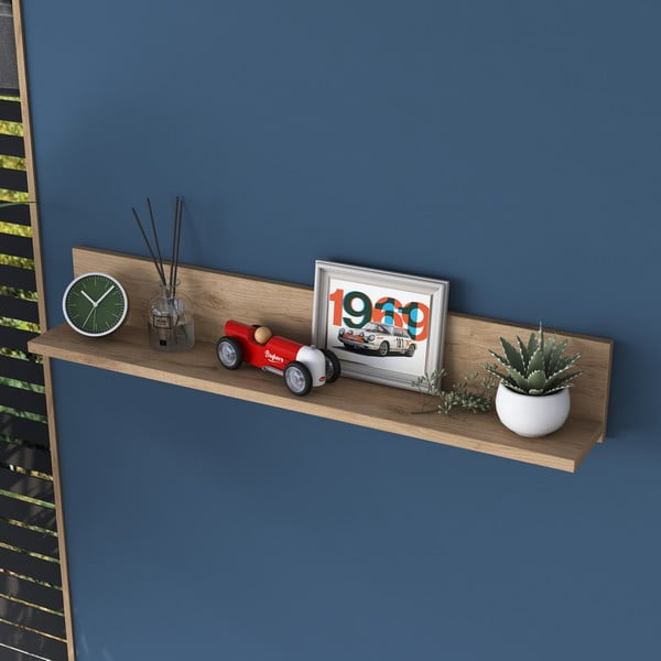 Police v dekoru ořechu v přírodní barvě Petra – Kalune Design-image-1