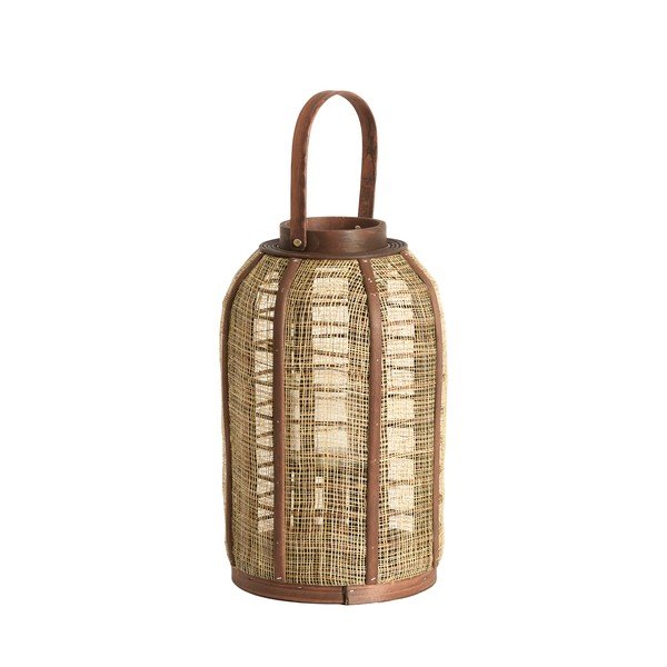 Dřevěná/látková lucerna (výška 34,5 cm) Serein – Light & Living