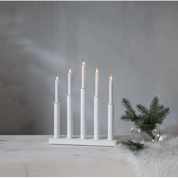 Bílá vánoční světelná dekorace Plate – Star Trading-image-1